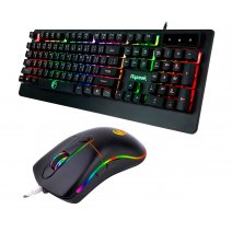 Combo Teclado Mouse Gamer Razeak Retroiluminado Pro RGB RZK-8