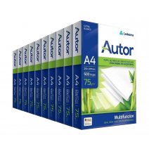 Resma Hojas Papel Autor A4 210x297mm 75g 500 Hojas Pack x10