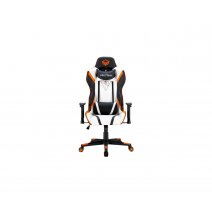 Silla Gamer Meetion Blanco Negro y Naranja Escritorio E-Sport Setup MT-CHR15