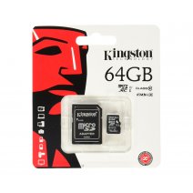 Memoria Microsd 64gb Kingston Clase10 Con Adaptador Oferta