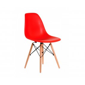 Silla tipo Eames de comedor DSW roja primera calidad 