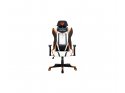 Silla Gamer Meetion Blanco Negro y Naranja Escritorio E-Sport Setup MT-CHR15